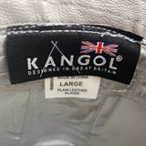 Vintage Kangol Unisex Gray Leather Fedora Hat Sz L -  17in Head Cirunmference