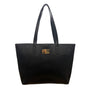 Michael Kors Women’s Black Leather Gold Hardware Double Handles Tote Bag