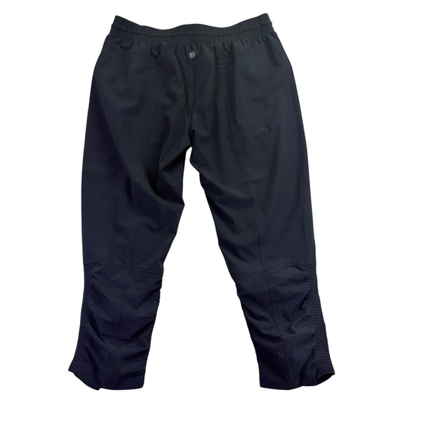 Athleta Womens Black  Prima Capri Pants Drawstring Waist Size 10