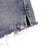 Lucky Brand Womens Blue Relaxed Denim Shorts With Distressed Hem Size 0