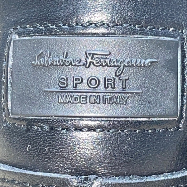 Salvatore Ferragamo Florence Men’s Black Leather Lace-Up Sport Shoes Size 12D
