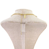 The Limited Women Gold Tone Glass Stone Necklace Statement Chain Jewelry