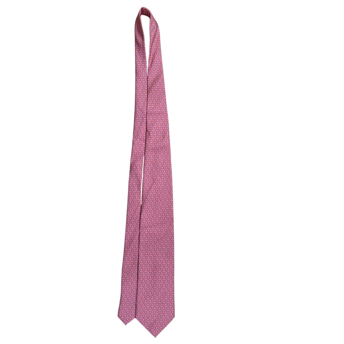 Barneys New York Mens Pink Silk Patterned Tie Handmade In Italy Stylish Design