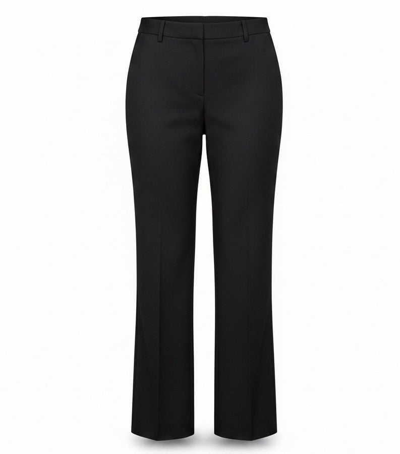 Lafayette 148 Black Wool & Elastane Womens Straight-Leg Trousers Size 12