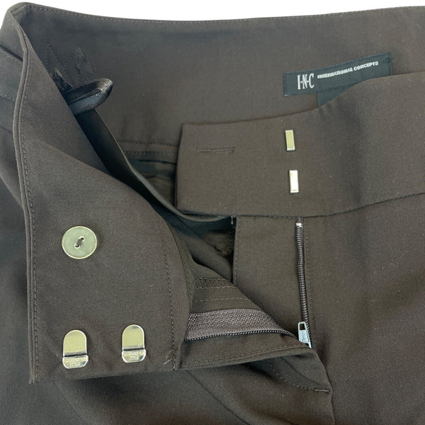 INC Womens Brown Straight Leg Dress Pants Size 4 - New