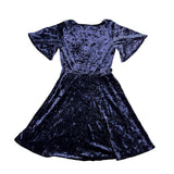 American Eagle Women’s Navy Velvet Wrap Dress Medium Short Sleeve Size M