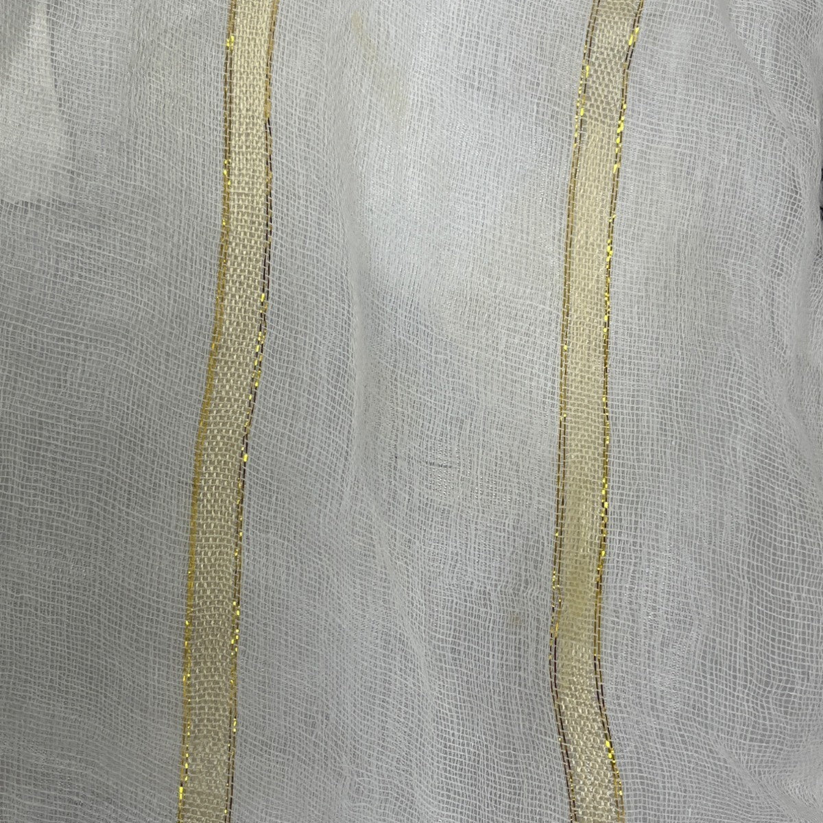 Traditional Girls White & Gold Embroidered Dress With Sleeveless Design