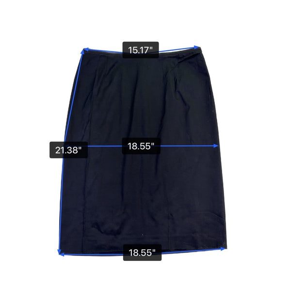 Calvin Klein Womens Black Pencil Skirt For Polished Workwear Size 6