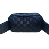 Yuma Unisex Black Checkered Adjustable Strap Fanny Pack Small Crossbody Bag