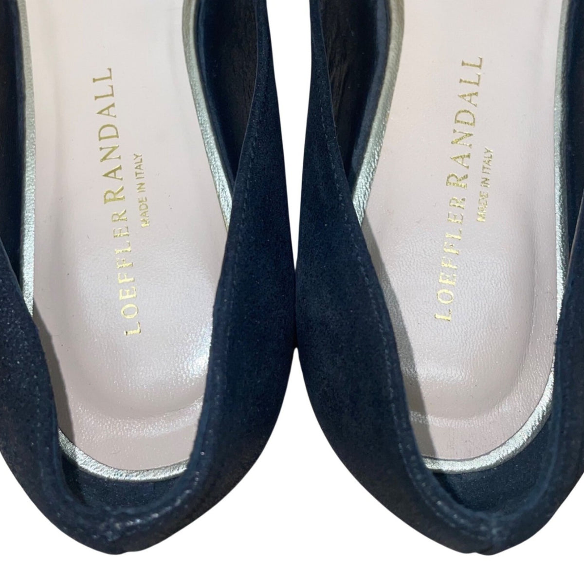 Loeffler Randall Women’s Black Suede With Bow Open-Toe Flats Size 7