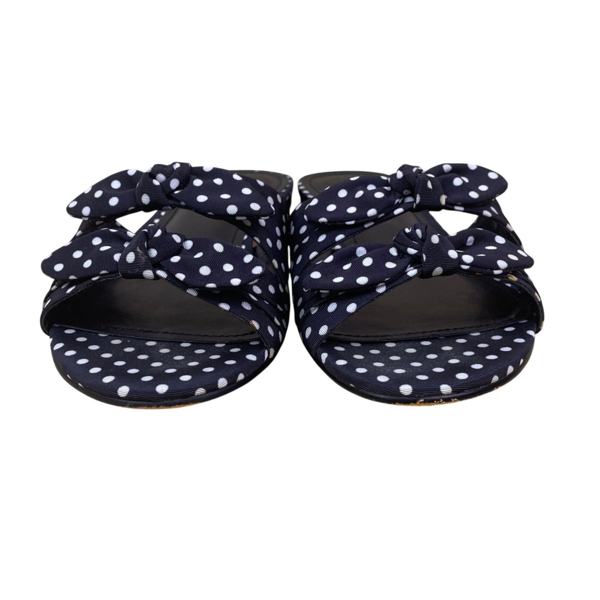 Marc Fisher Women’s Black Multi-Color Polka Dot Laken Slide Sandals Size 7.5 M