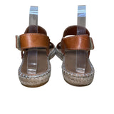 Maypol Handmade In Spain  Women’s Brown Leather Espadrille Moos Sandals Size 39