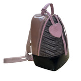 Furla Women’s Pink & Black Mesh & Rubber Blend Heart Backpack