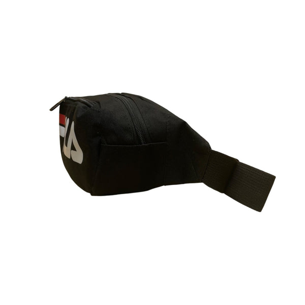 Fila Unisex Black Canvas Adjustable Strap Logo Waist Belt Bag
