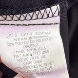 Black Womens Maxi Skirt  Lightweight Stretchy Flared Stylish Design Sz US12