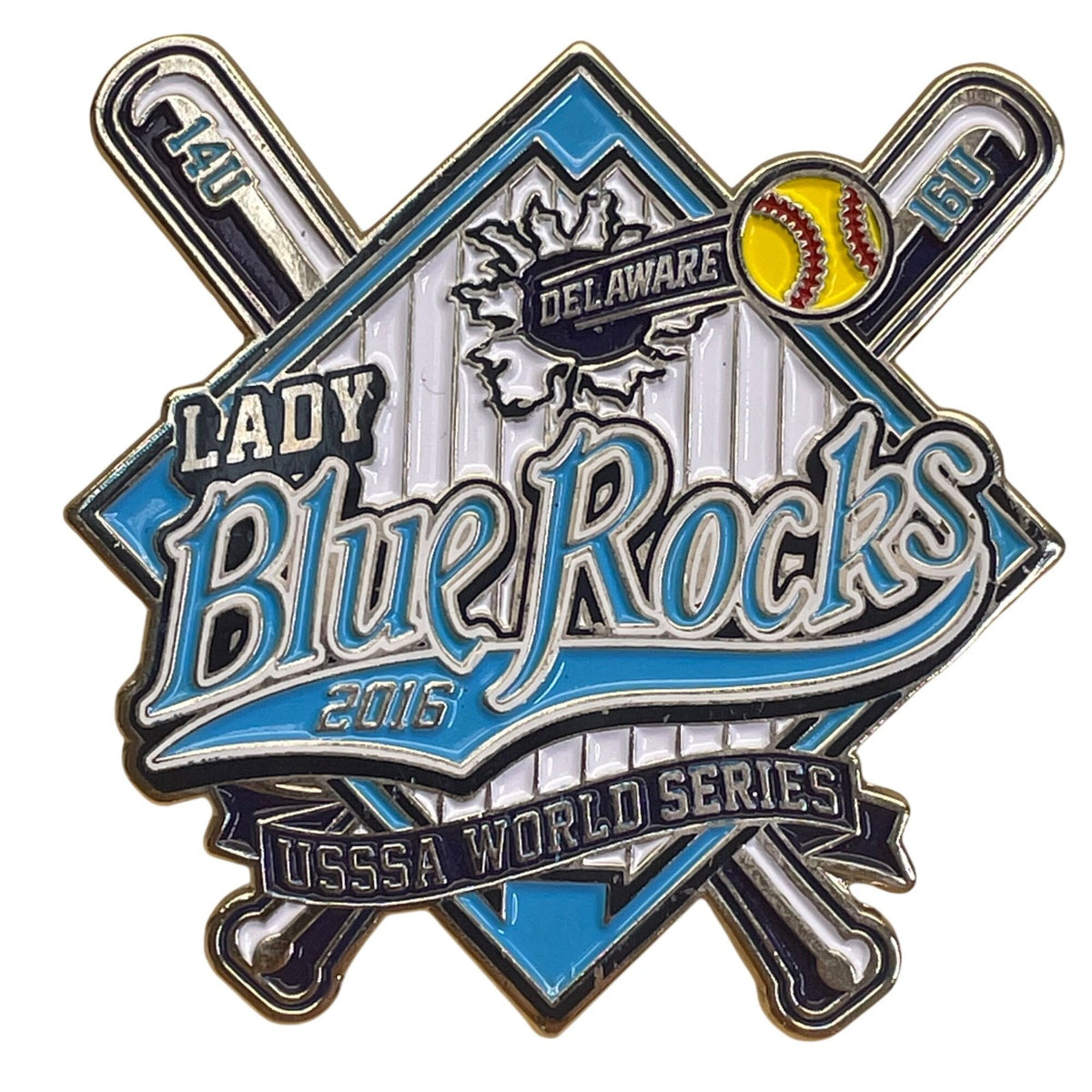 Lady Blue Rocks 2016 USSSA World Series Softball Pin