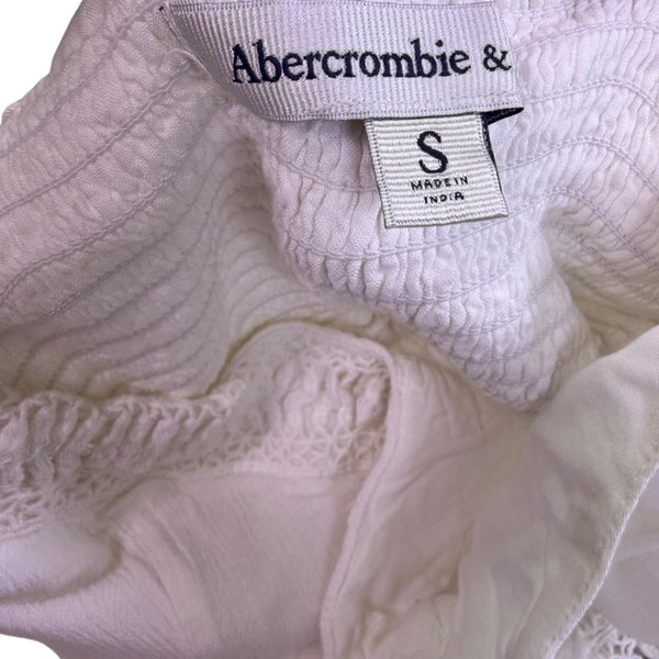 Abercrombie & Fitch Womens White Maxi Dress With Spaghetti Straps Size S