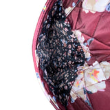 Vera Bradley Women’s Maroon Quilted Blooms & Branches Floral Print Vera Tote Bag