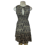 G1 Biu Womens Black & Gold Lace Sleeveless Fit & Flare Dress