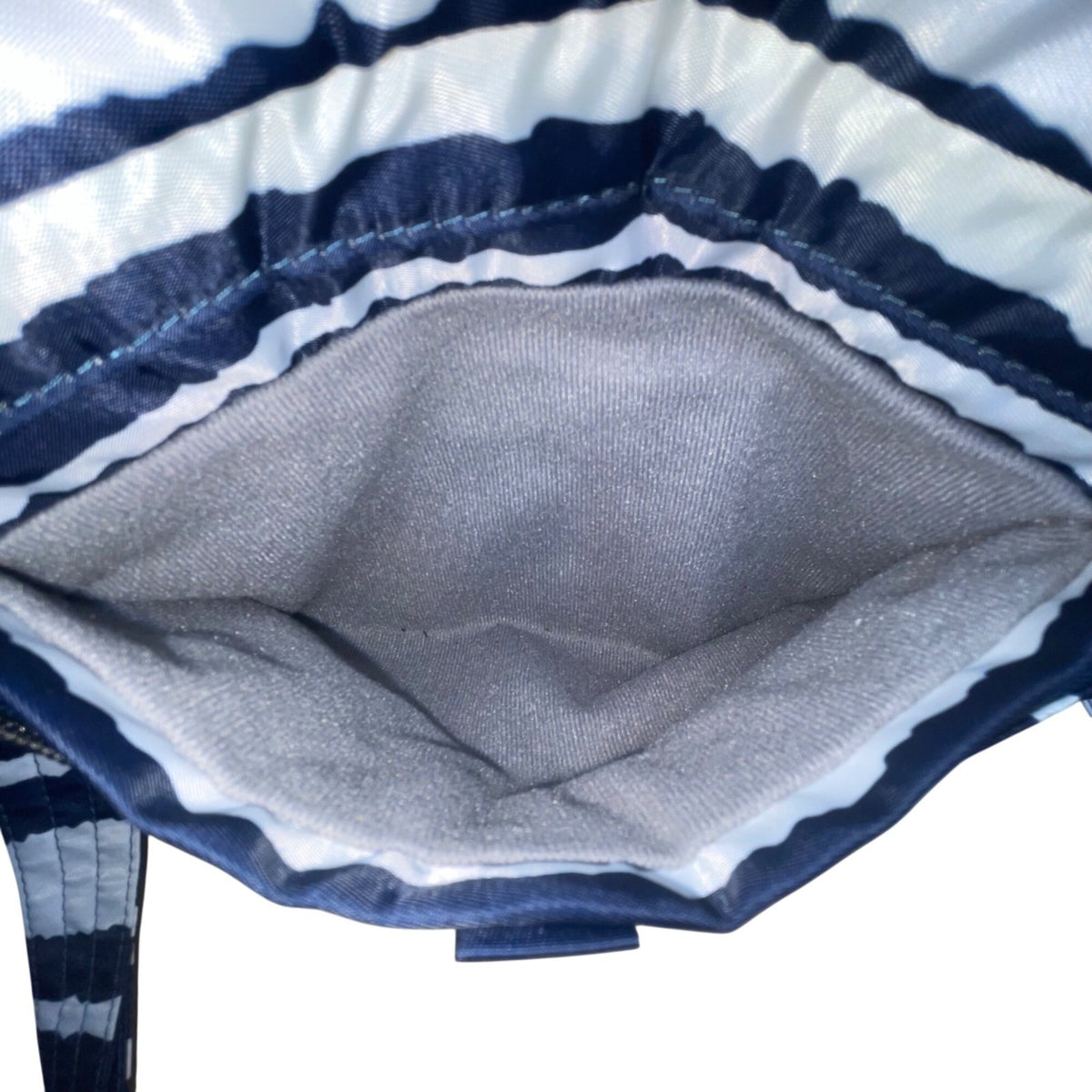 Lug Bebop Women’s Navy & White Adjustable Strap Quilted Striped Crossbody Bag