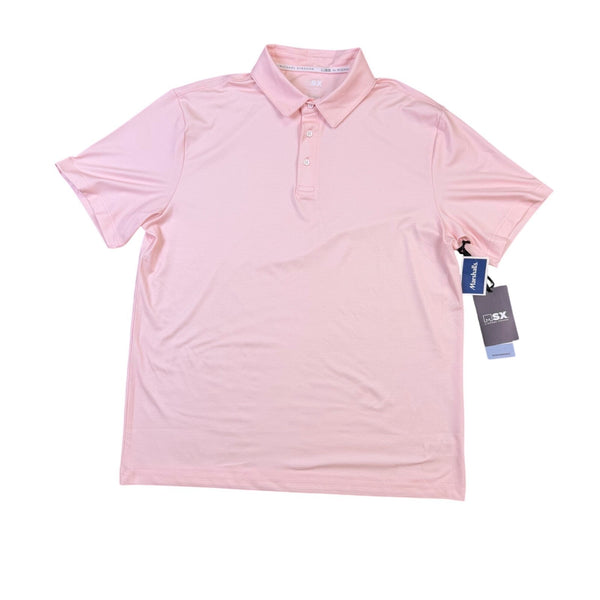 MSX By Michael Strahan Mens Pink Performance Polo Shirt Size XL