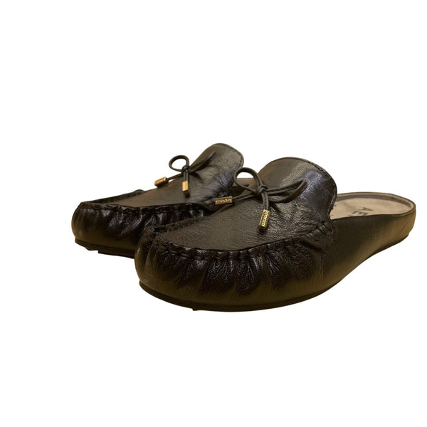 Aerosoles Women’s Black Leather Slip-On Moccasins Cody Moccasin Mules Size 7M