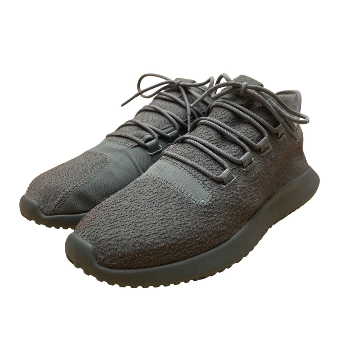 Adidas Men’s Green Knit Lace-Up Tubular Shadow Athletic Sneakers Size 11