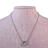 Swarovski Womens Silver Tone Crystal Swan Pendant Necklace Rhodium-Plated