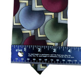 J. Garcia Mens Multicolor Geometric 100% Silk Tie Hand Sewn In U.S.A. Art-Inspir