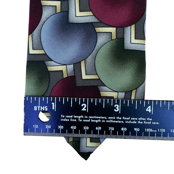 J. Garcia Mens Multicolor Geometric 100% Silk Tie Hand Sewn In U.S.A. Art-Inspir