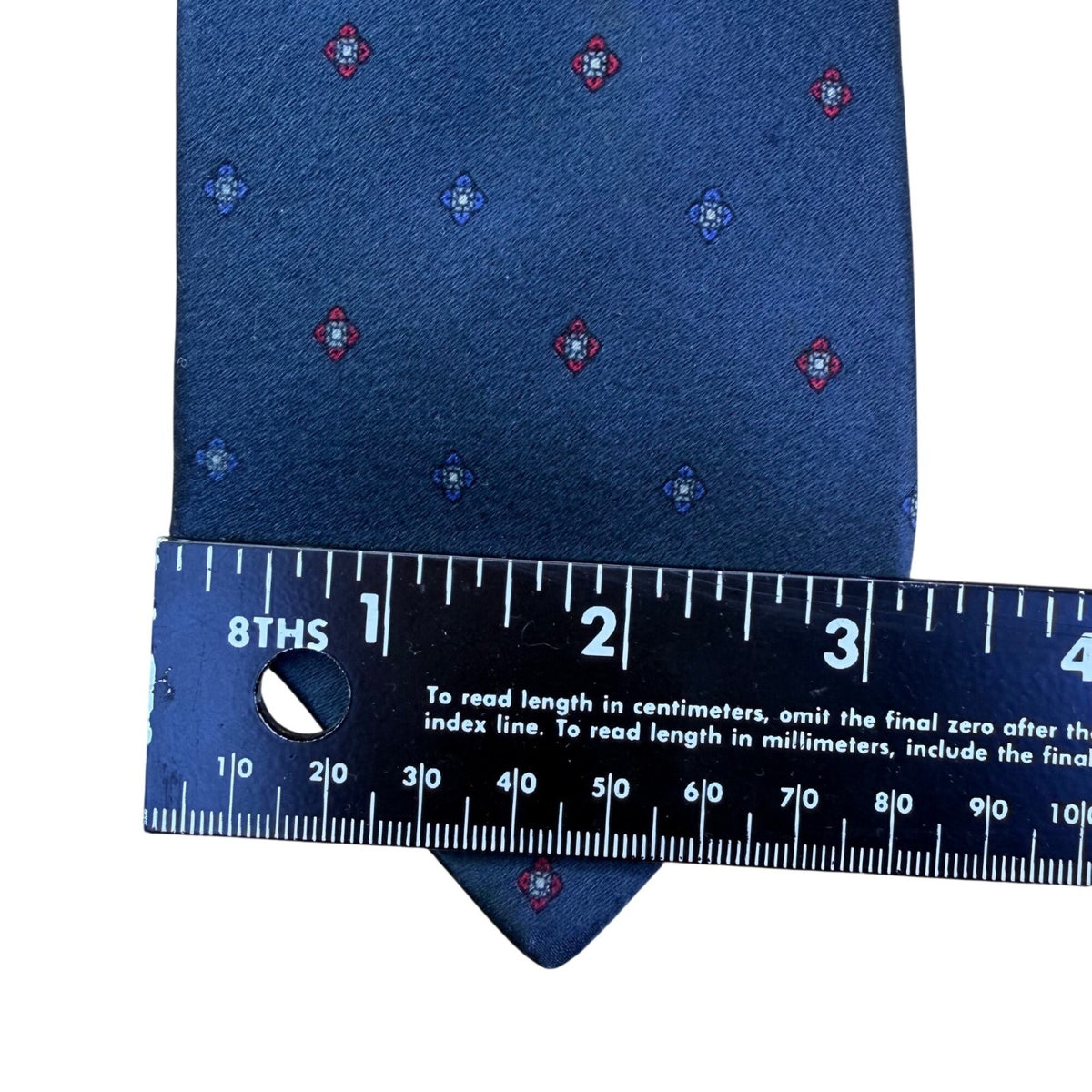 Christian D Mens Blue Silk Patterned Tie All-Season Elegant Design