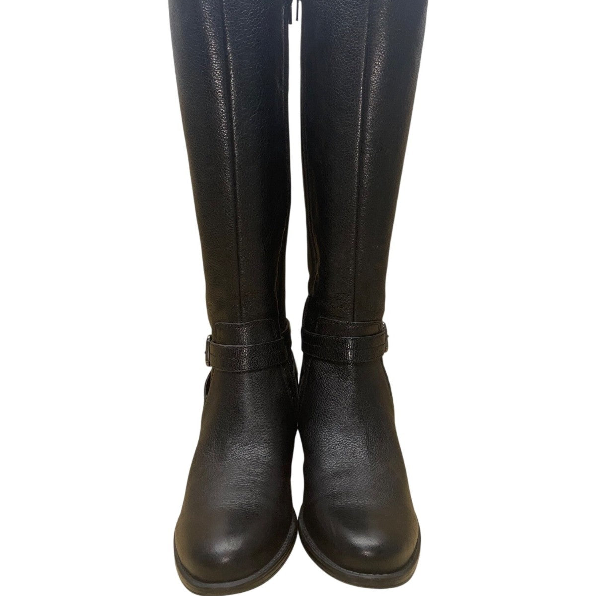 Naturalizer Women’s Black Leather Zippered Knee-High Riding Wynnie Boots Size 8M