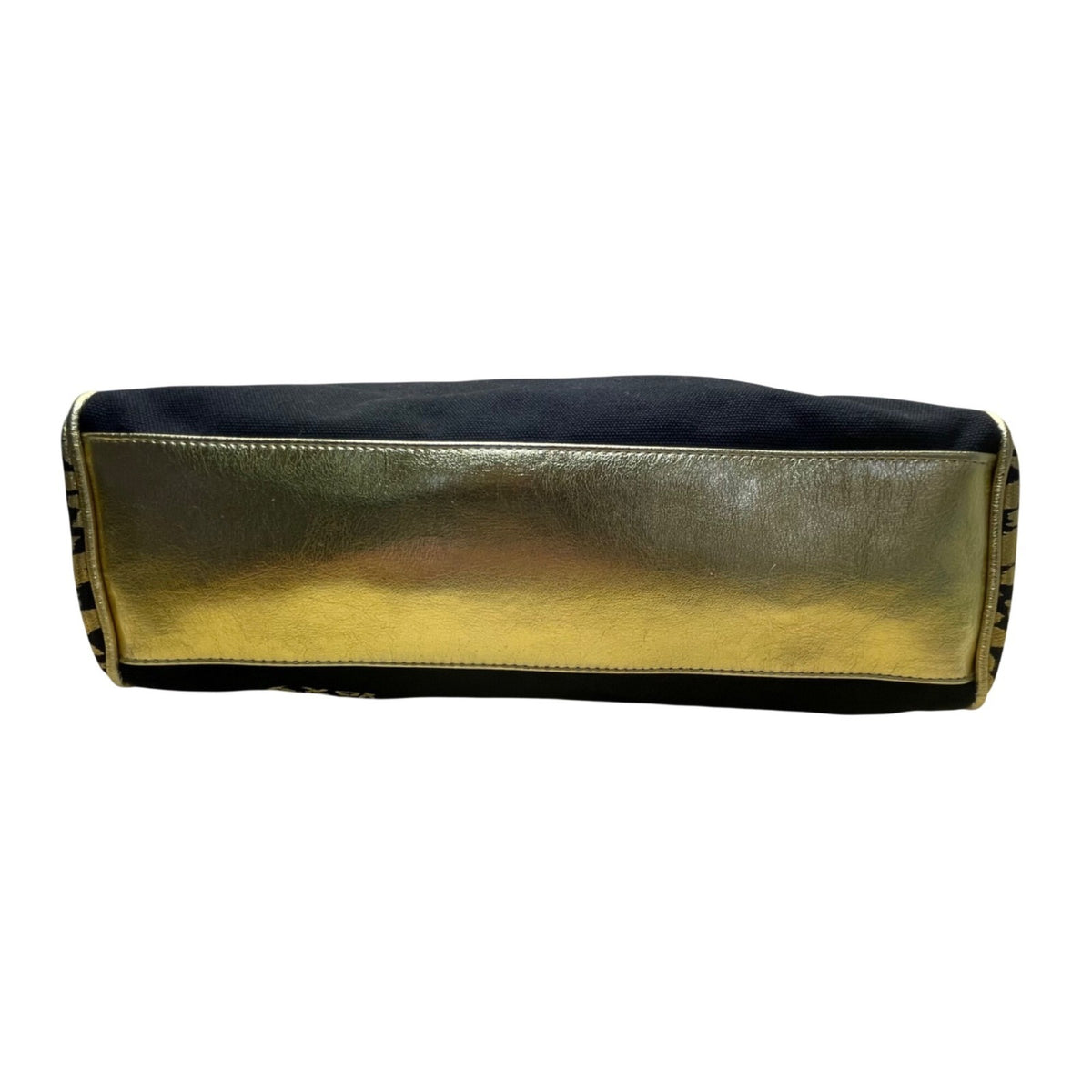 Betseyville Women’s Black Canvas & Gold-Toned Blingin Lips Rhinestone Tote Bag