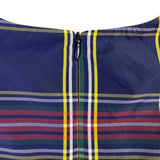 Crewcuts Girls Multicolor Plaid Polyester Puff-Sleeve Ruffle Dress Size 6