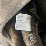 Portrait Women's Brown Button Up Collard Coat Lined With Faux Fur Sz 1X