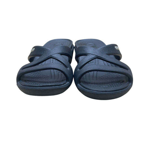 Crocs Women’s Black Croslite Slip-On Slide Sandals Size W4