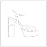 Nina Women’s Silver Glittered Chunky Heel Crisscross Strap Dress Sandals Size 8M