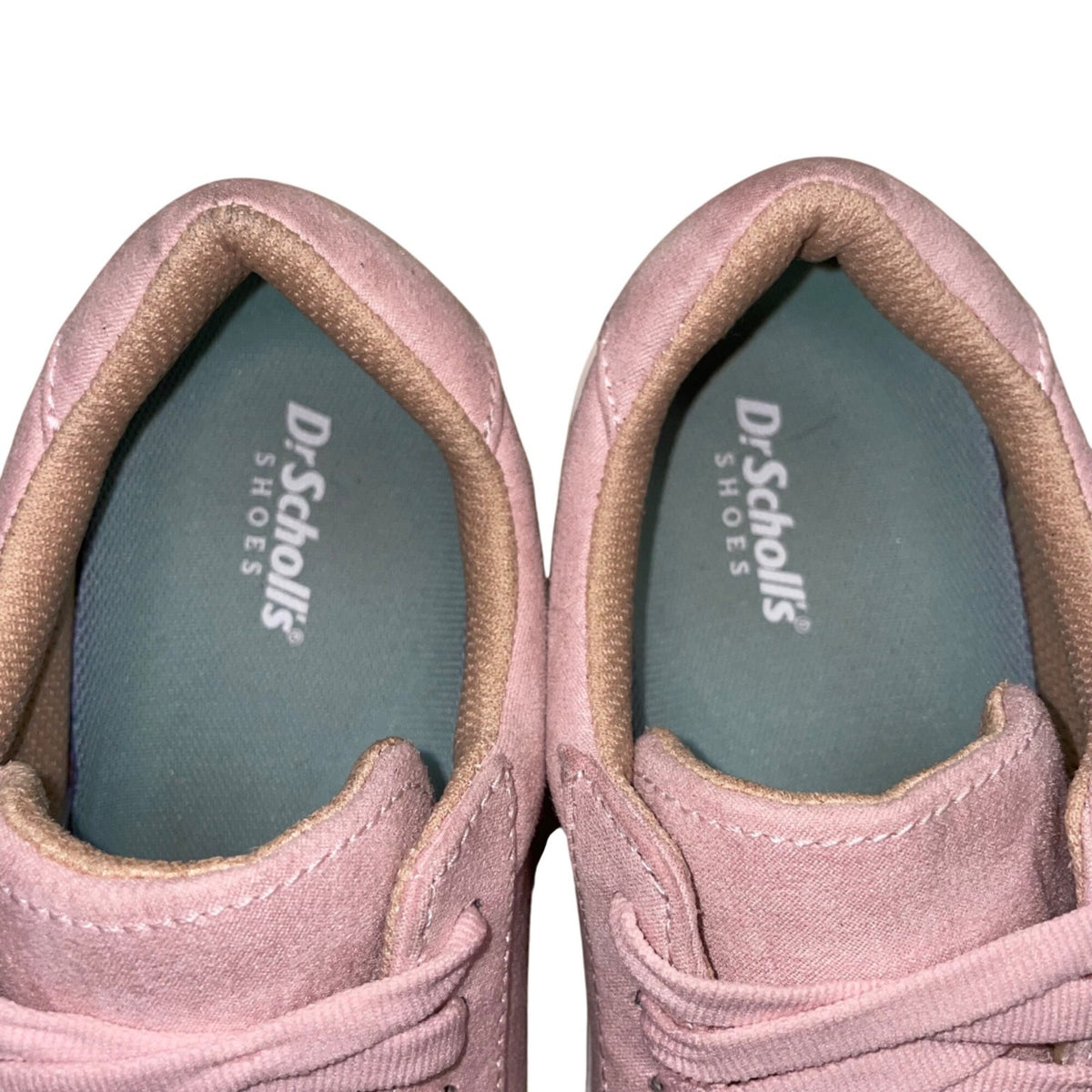 Dr. Scholls Women’s Pink Suede Casual Low Top Lace-Up Time Off Sneakers Size 7M