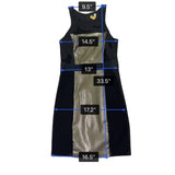 Bailey 44 Womens Black & Gold Faux Snakeskin Bodycon Sleeveless Mini Dress Size