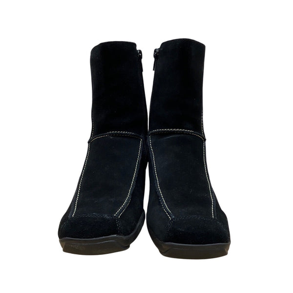 Aerosoles Women’s Black Suede Dispatch Side Zipper Mid-Calf Boots Sz 8.5M