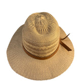 Treasure & Bond Womens Brown Straw Wide Brim Hat Decorative Band Accents