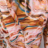 Pretty Little Thing Womens Multicolor Marble Print Oversized Blazer Size 6