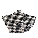 New York & Company Womens Black & White Houndstooth Belted Cape Jacket M