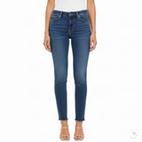 Lucky Brand Womens Blue Cotton Blend Lolita Skinny Frayed Hem Jeans Size 4/27