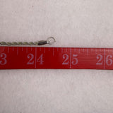 Asymmetrical Silver Tone Mayan Calendar Pendant Necklace Rope Chain