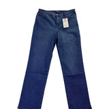 Gloria Vanderbilt Womens Blue Denim Amanda Straight-Leg Jeans Classic Fit Sz14