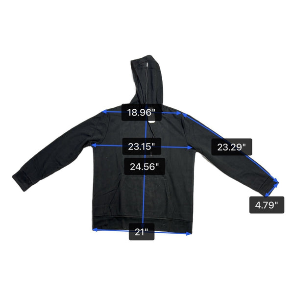 Coofandy Mens Black Hoodie Soft Lightweight Casual Pullover Size L