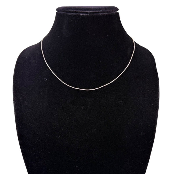 Sterling Silver Womens Box Chain Necklace 925 Italy Stamped Delicate Design
