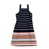 Abercrombie & Fitch Womens Navy & Multicolor Polyester Striped Dress  Size S