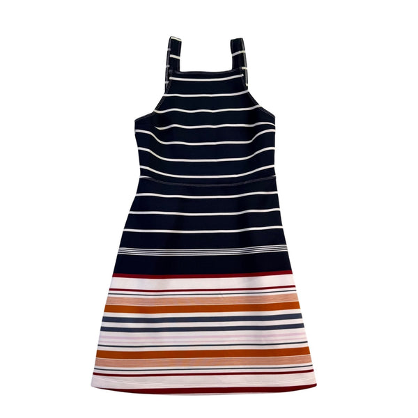 Abercrombie & Fitch Womens Navy & Multicolor Polyester Striped Dress  Size S